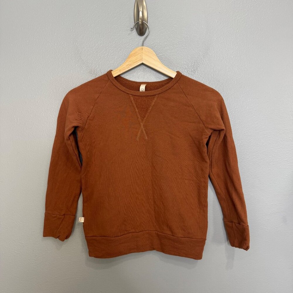 CHILDHOODS CLOTHING chestnut brown crew neck pullover sweatshirt size 8/9